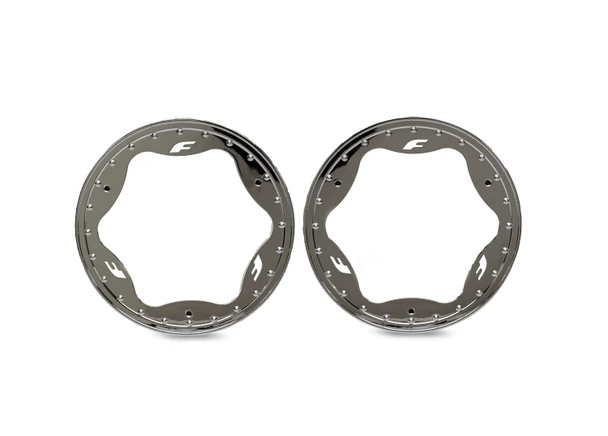 Traxxas 10976-CHRM 3.5'' Chrome Funco Front Beadlock Rings (2) for Pro Scale Sand Car