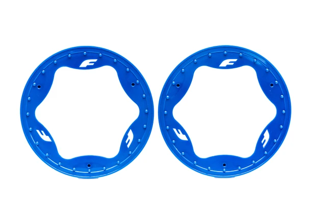 Traxxas 10977-BLUE 3.9" Funco Rear Beadlock Rings (2) for Pro Scale Sand Car