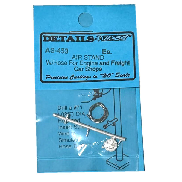 Details West AS-453 Air Stand w/ Hose for Engine & Freight Car Shops HO Scale