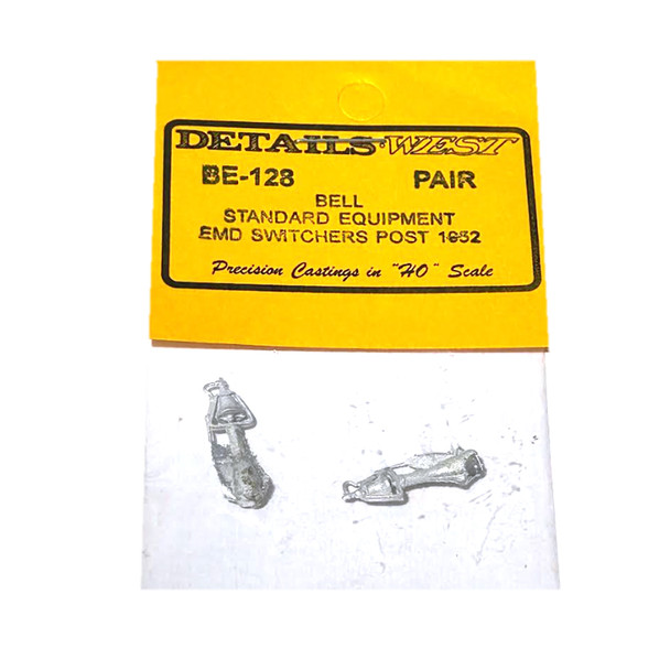 Details West BE-128 Bells (2) - Fabricated Type HO Scale