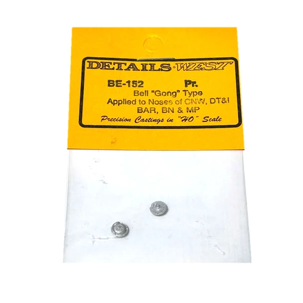 Details West BE-152 Bell (2) Gong Type HO Scale