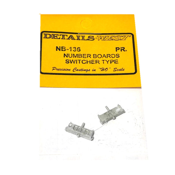 Details West NB-136 Auxiliary Number boards Switchers (2) Electro-Motive Division HO Scale