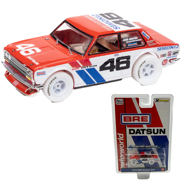 Auto World Xtraction 1972 BRE Datsun 510 #46 iWheels HO Slot Car