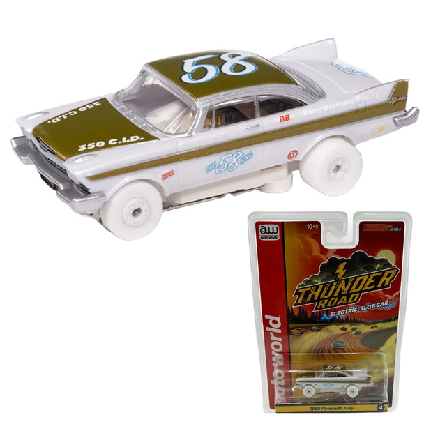 Auto World Thunderjet 1958 Plymouth Fury iWheels HO Slot Car