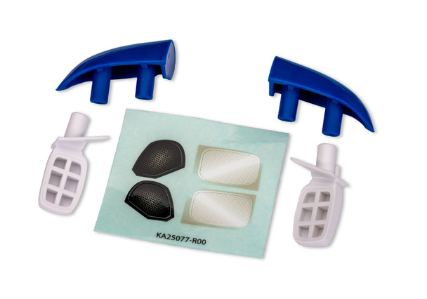 Traxxas 10818-BLUWHT Side Mirrors & Roof Intakes for Mini Rally VXL