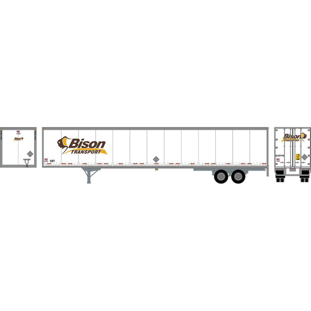 Athearn ATH72809 53' Wabash Plate Trailer RTR - Bison Transport #3 HO Scale
