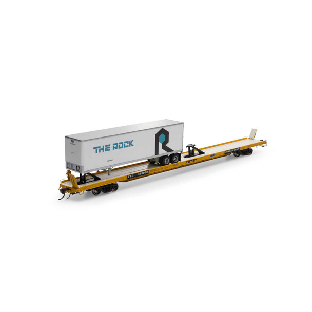 Athearn ATHG69607 F89F 89' Flat Car TTX #153958 w/40' Trailer RIZ HO Scale
