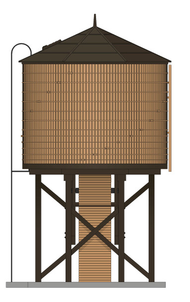Broadway Limited Imports 7926 Water Tower, Weathered Brown, Unpowered HO Scale