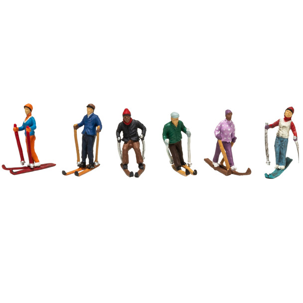 Woodland Scenics A1967 Snow Skiers (6Pcs) Figures HO Scale