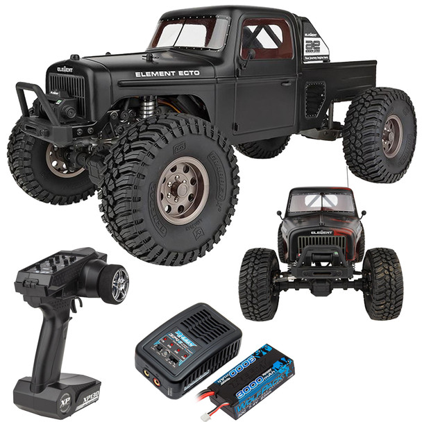 Associated 40122C 1/10 Enduro Ecto Trail Truck Black RTR w/ Battery & Charger