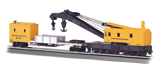 Bachmann 16114 250-Ton Steam Crane & Boom Tender - Pennsylvania HO Scale