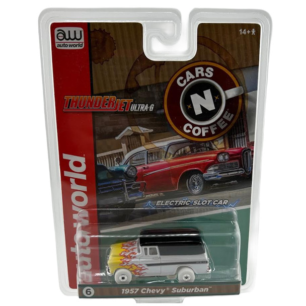 Auto World Thunderjet 1957 Chevrolet Suburban iWheels HO Scale Slot Car