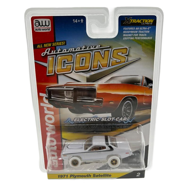 Auto World Xtraction 1971 Plymouth Satellite iWheels HO Scale Slot Car