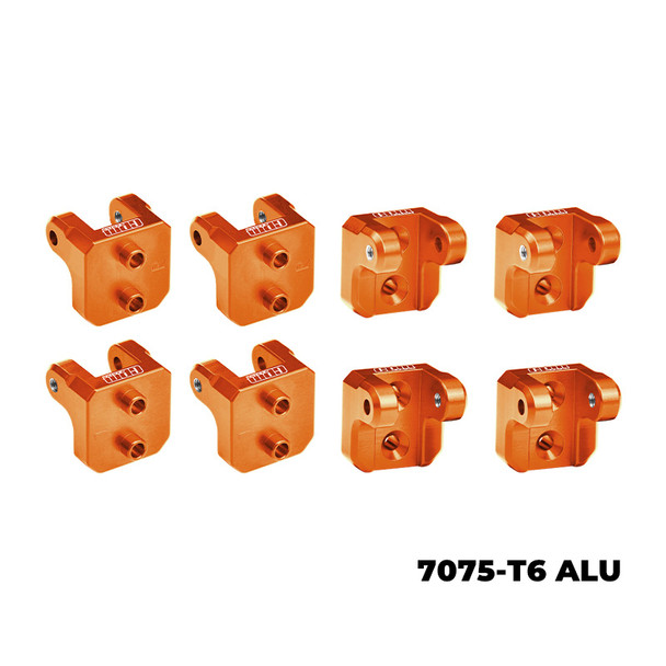 GPM Aluminum Alloy Front & Rear Upper Shock Mount Orange for Losi 1/8 LMT 2.0