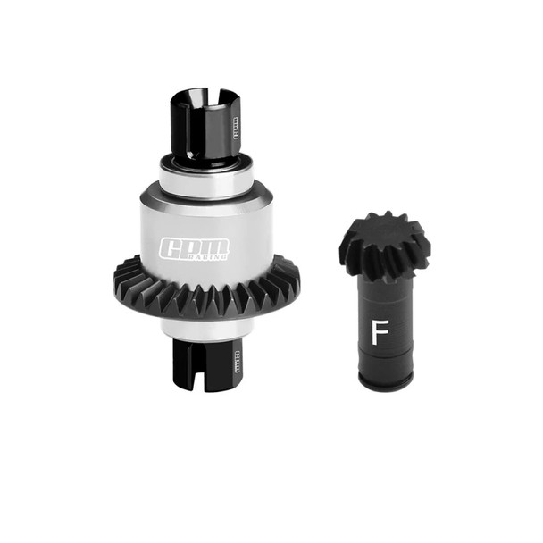 GPM 4140 Carbon Steel + Alum Front Diff Gear Set 12/30T Silver for 1/18 Granite Grom