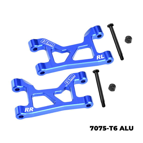 GPM Aluminum 7075-T6 Alloy Rear Upper Suspension Arms Blue for 1/16 Mini Slash