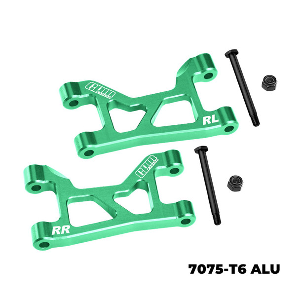 GPM Aluminum 7075-T6 Alloy Rear Upper Suspension Arms Green for 1/16 Mini Slash