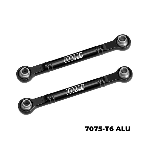 GPM Alum 7075-T6 Alloy Front Steering Toe Links 51mm Black for 1/16 Mini Slash
