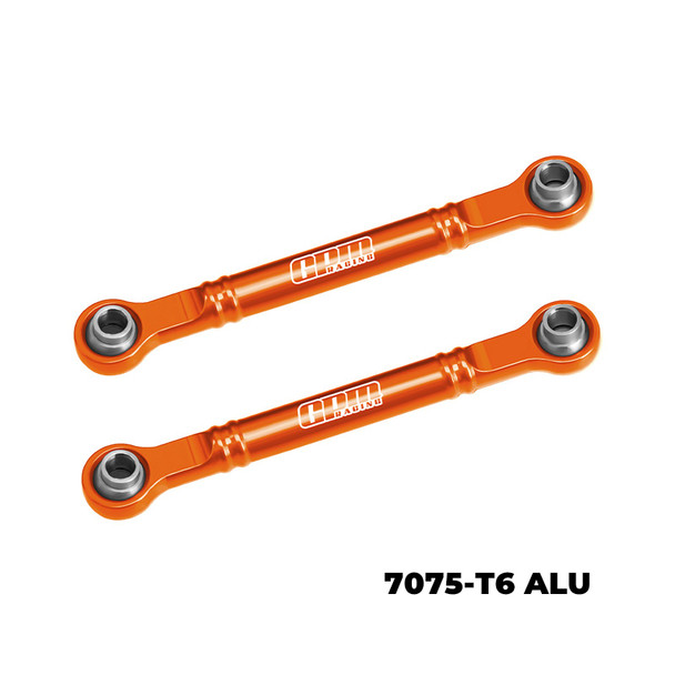 GPM Alum 7075-T6 Alloy Front Steering Toe Links 51mm Orange for 1/16 Mini Slash