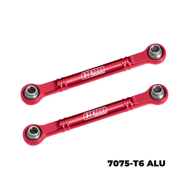 GPM Alum 7075-T6 Alloy Front Steering Toe Links 51mm Red for 1/16 Mini Slash