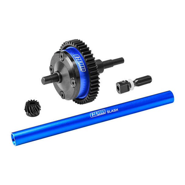 GPM Carbon Steel + Aluminum Centre Complete Differential Blue for 1/16 Mini Slash