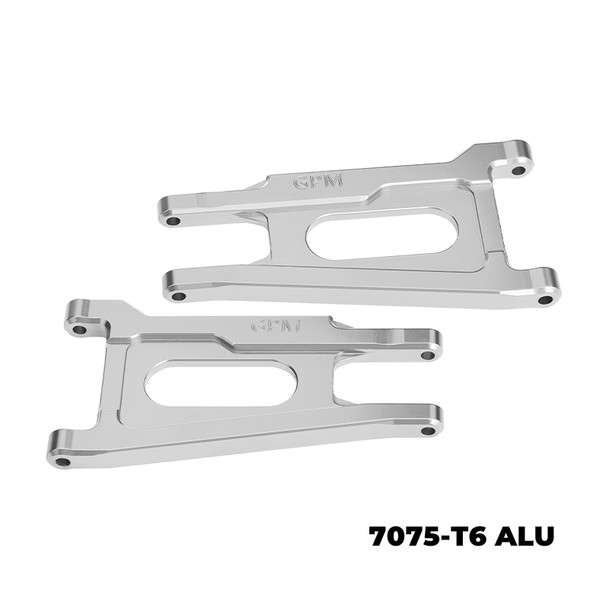 GPM Aluminum Front Or Rear Suspension Arms Silver for 1/10 Ford Fiesta ST Rally