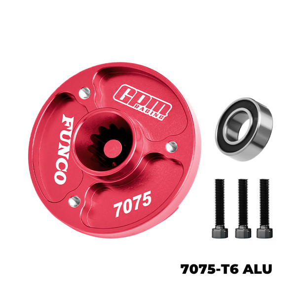 GPM Aluminum Fixed Spur Gear Mount Red for 1/6 Traxxas Pro Scale Sand Car