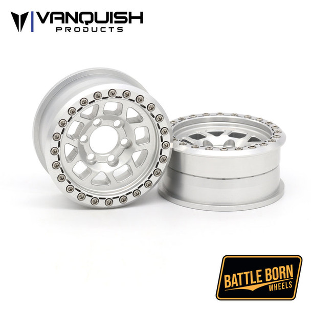 Vanquish VPS08221 1.9 Aluminum Battle Born Beadlock Wheels Whiskey (2) - Clear