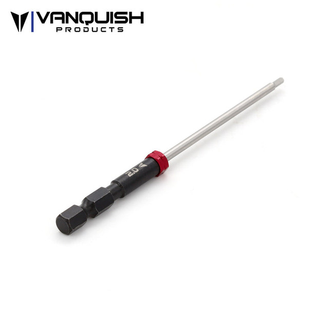 Vanquish VPS08424 - 2.0mm - 1/4'' Drive Hex Driver Tool Tip - Red