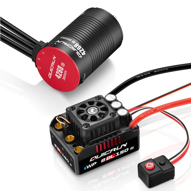 Hobbywing 38030400 QUICRUN WP 8BL150 G2 Combo ESC + QR4268 2600KV Motor