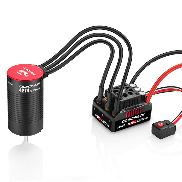 Hobbywing 38030401 QUICRUN WP 8BL150 G2 Combo ESC + QR4274 2000KV Motor