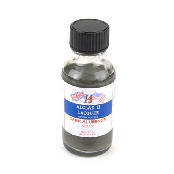 Alclad II Lacquers ALC103 Dark Aluminum 1oz RC Lexan Paint Bottle