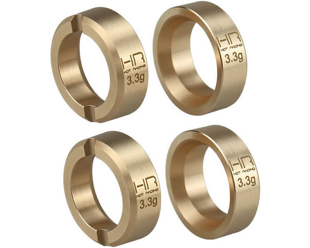 Hot Racing SXTY155H - 3.6g Brass Wheel Weights for SCX30