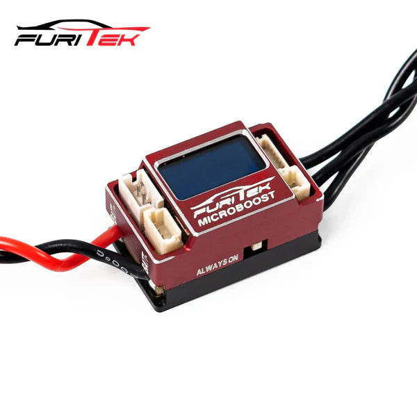 Furitek Microboost 2S Lipo 25A/50A Brushless ESC w/Display LCD for 1/24 1/28 Red