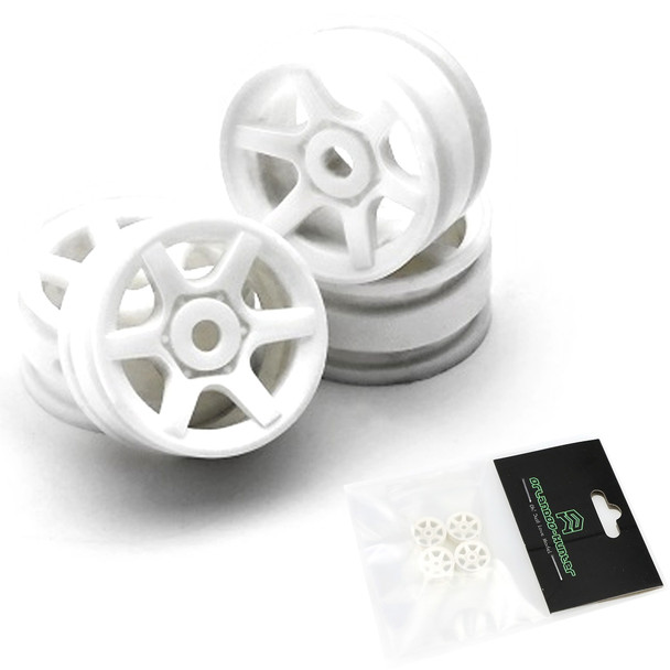 Orlandoo Hunter 6-Spokes Wheels White (4) : 1/35 Rock Crawler Kit