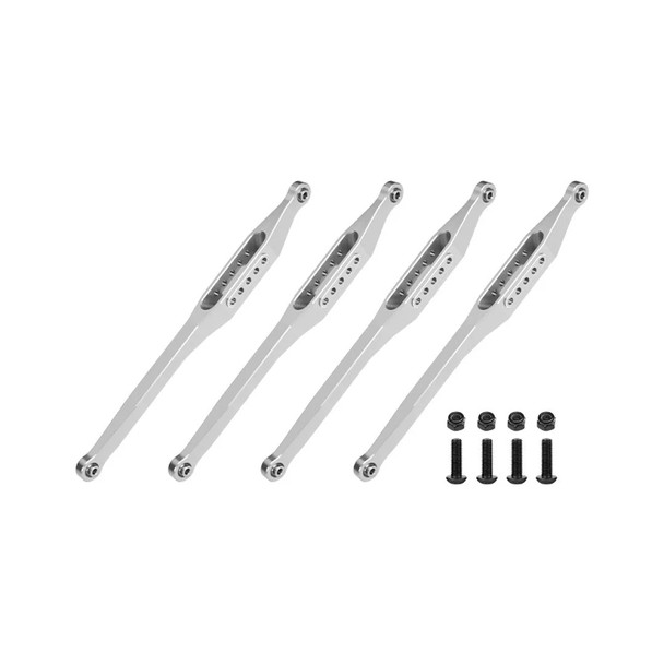 GPM Racing Aluminum 7075-T6 Lower Link Bar Set Silver for Losi 1/8 LMT