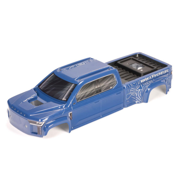 ARRMA ARA-1386 Clipless Painted Decaled Trimmed Body Blue for Big Rock Crew 4X4