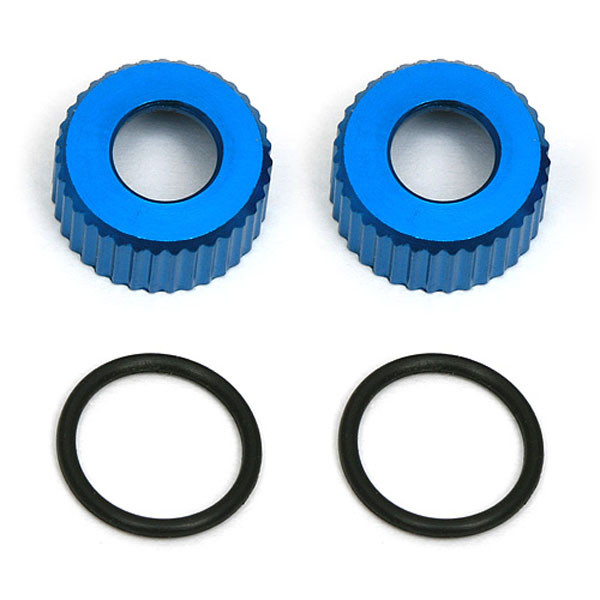 Associated 31327 SCS3 Shock Bottom Caps (2) Blue for RC10B5 / B5M