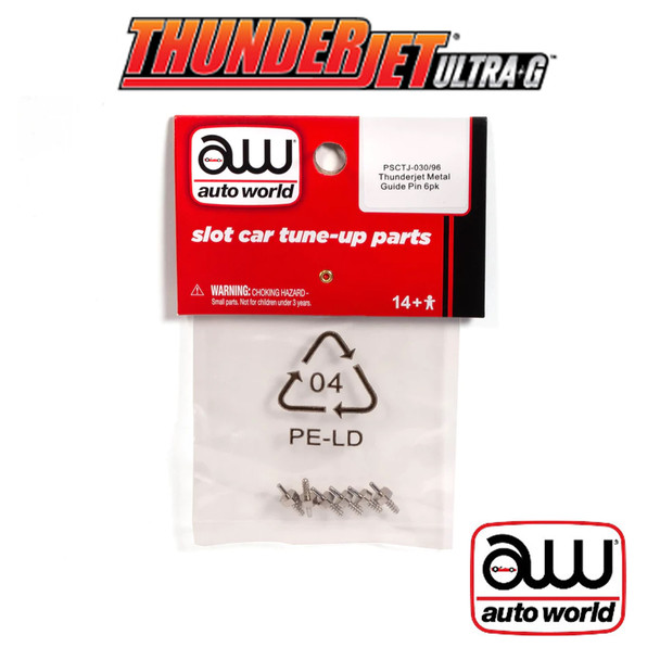 Auto World Thunderjet Metal Guide Pin (6Pcs) : 1:64 / HO Scale Slot Car