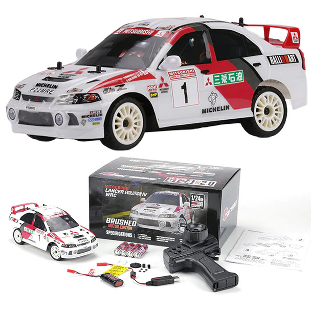 Carisma 92068 1/24 GT24 2.0 Mitsubishi Lancer EVO 4 WRC (Brushed Motor Edition)