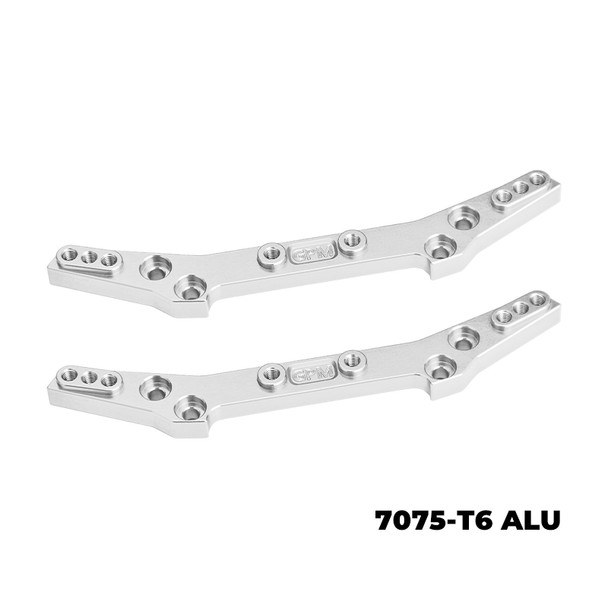 GPM 7075-T6 Aluminum Front & Rear Shock Tower Silver for Tamiya 1/10 DT-04