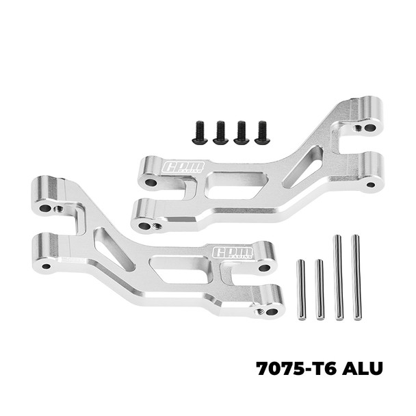 GPM 7075-T6 Aluminum Rear Upper Suspension Arms Silver for Tamiya 1/10 DT-04