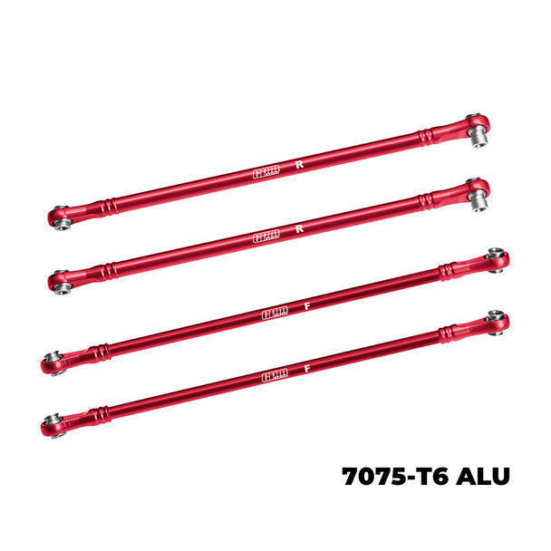 GPM 7075-T6 Alloy Aluminum Upper Link Bar Set Red for Vanquish 1/10 H10 Optic