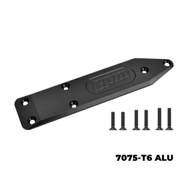 GPM Alum Rear Chassis Skid Plate Brace Thick 5mm Black for 1/8 NOTORIOUS 6S V6
