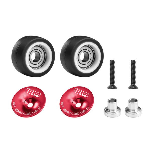 GPM Aluminum Wheelie Bar Wheel & Bearing Red for 1:16 Quake Grom / Gorgon Grom