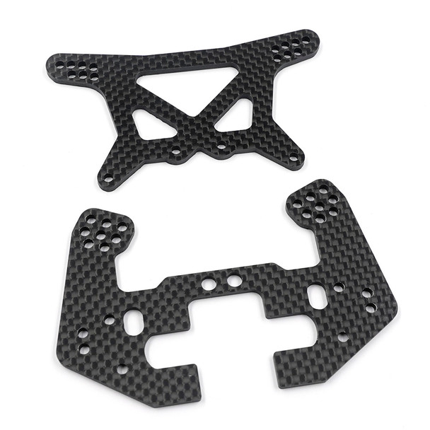 Yeah Racing TARC-025BK Front & Rear Carbon Shock Towers Set for Associated RC10