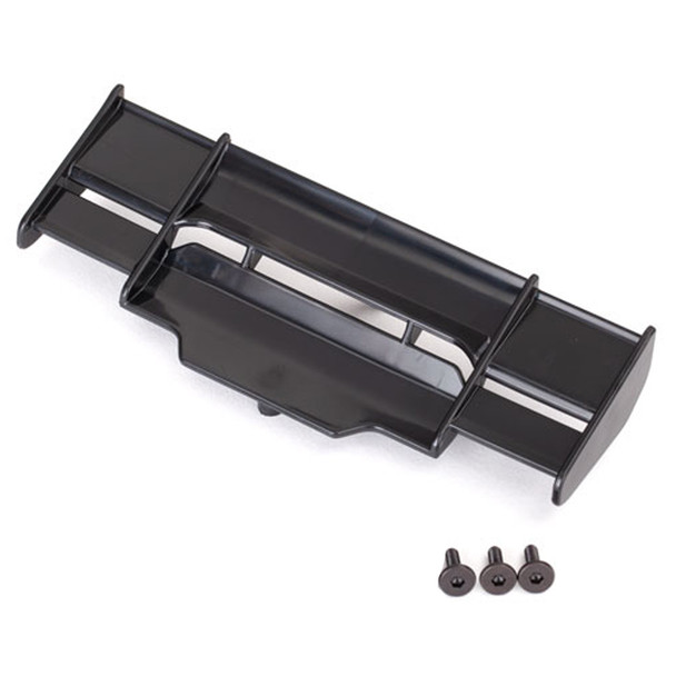 Traxxas 6721 Black Wing w/ 3x8mm Screws (3) : Rustler 4x4 VXL