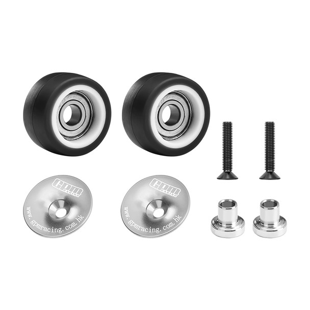 GPM Aluminum Wheelie Bar Wheel & Bearing Silver for Traxxas Mini XRT / Mini Maxx