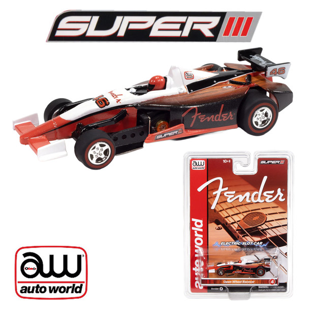 Auto World Super III Indy Car Fender White Top HO Scale Slot Car