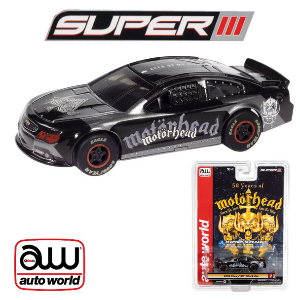 Auto World Super III 2015 Chevy SS Motorhead Black HO Scale Slot Car